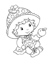 coloriage croque pomme la soeur de charlotte
